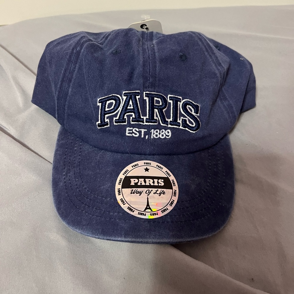 Paris Navy Blue Baseball Hat